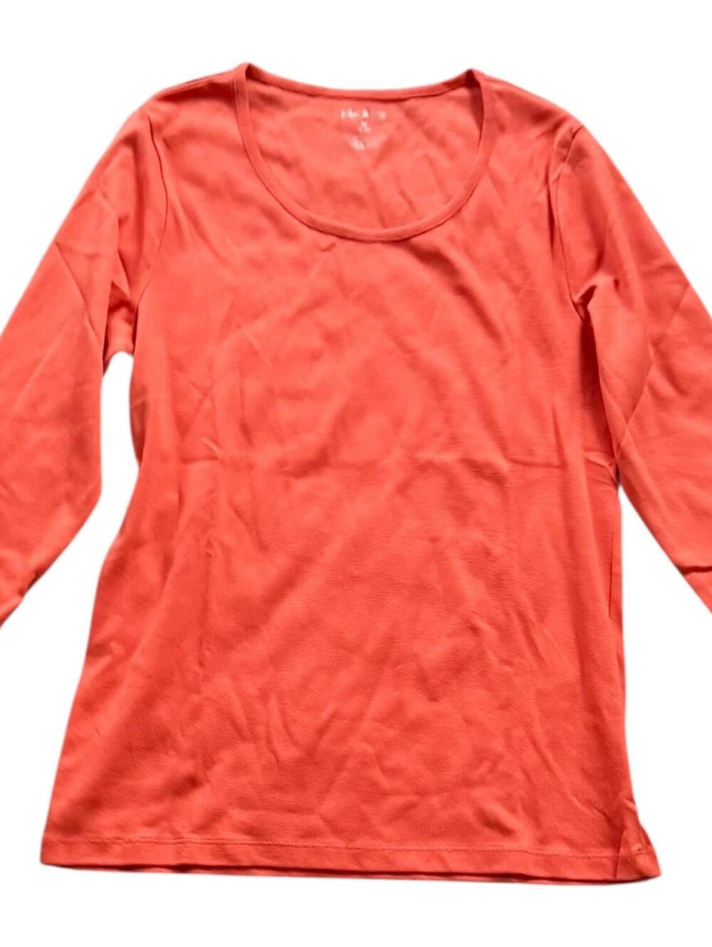 White Stag Women’s Coral Long Sleeve Cotton Tee Size M
